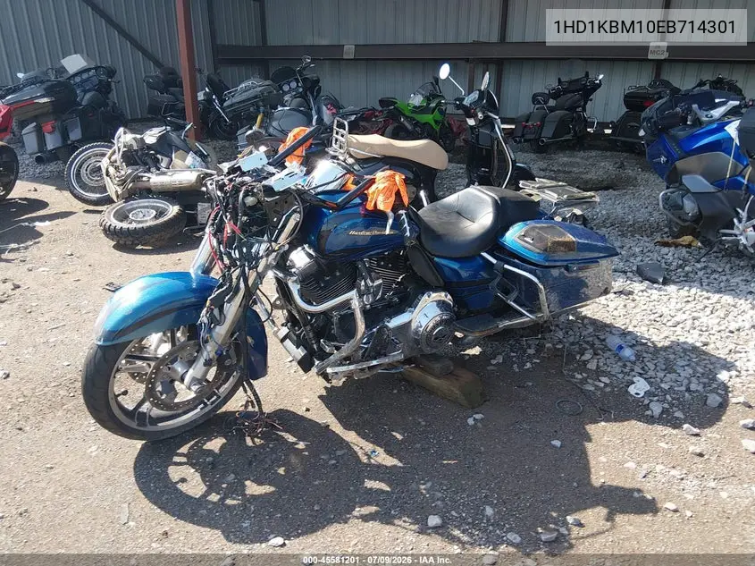2014 Harley-Davidson Flhx Street Glide VIN: 1HD1KBM10EB714301 Lot: 45581201