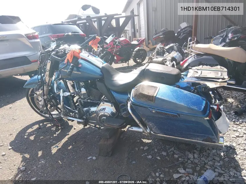 2014 Harley-Davidson Flhx Street Glide VIN: 1HD1KBM10EB714301 Lot: 45581201