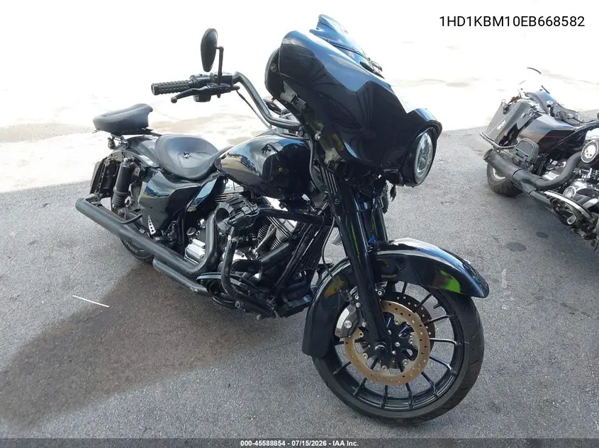 2014 Harley-Davidson Flhx Street Glide VIN: 1HD1KBM10EB668582 Lot: 45588854