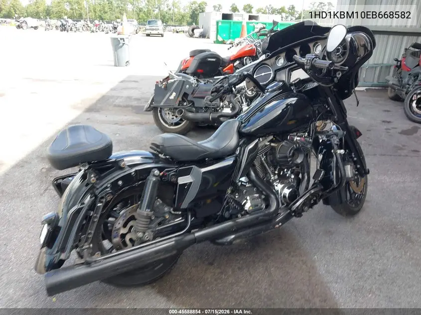 2014 Harley-Davidson Flhx Street Glide VIN: 1HD1KBM10EB668582 Lot: 45588854
