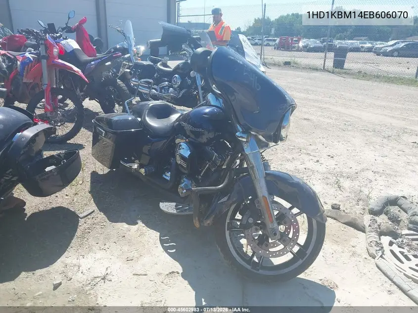 2014 Harley-Davidson Flhx Street Glide VIN: 1HD1KBM14EB606070 Lot: 45602983
