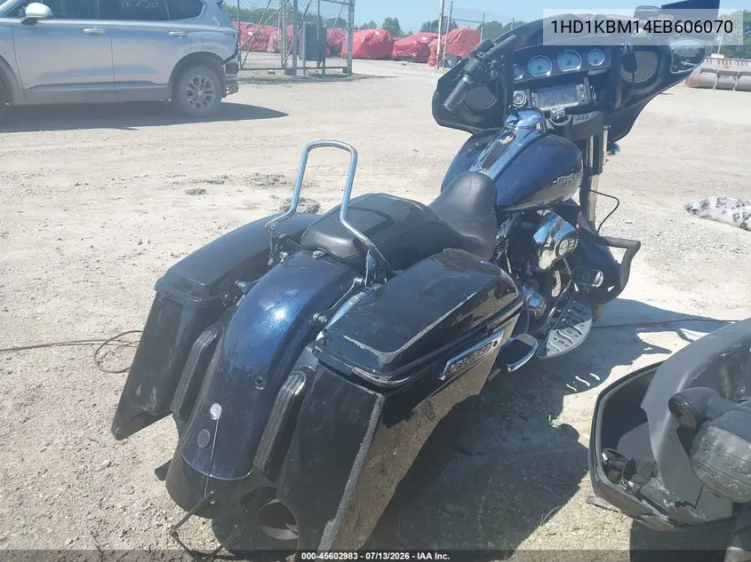 2014 Harley-Davidson Flhx Street Glide VIN: 1HD1KBM14EB606070 Lot: 45602983