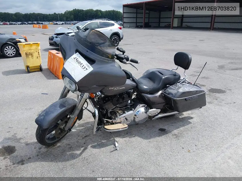 2014 Harley-Davidson Flhx Street Glide VIN: 1HD1KBM12EB703820 Lot: 45605337