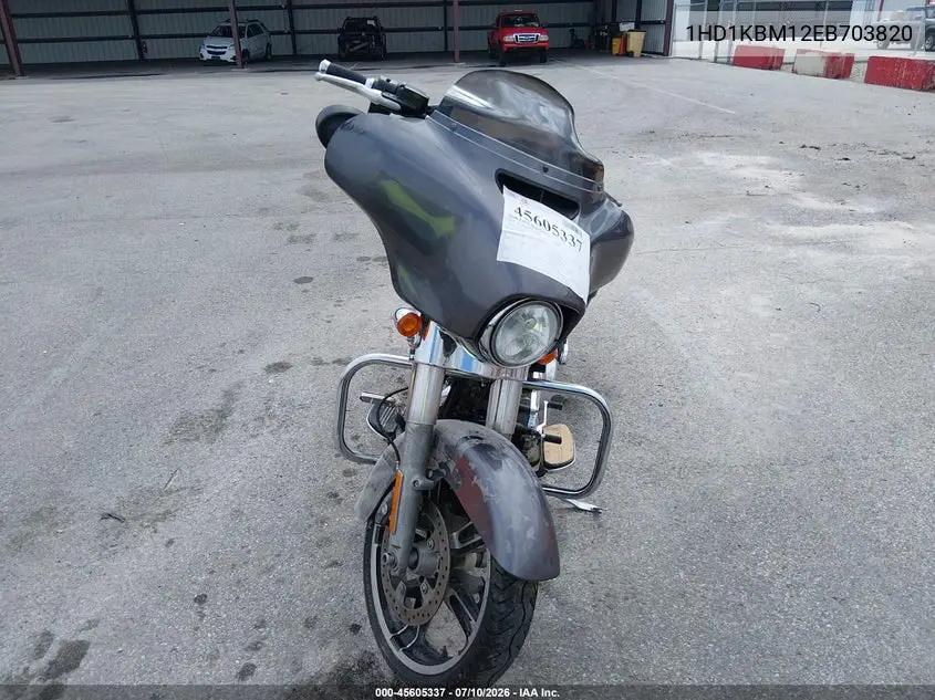 2014 Harley-Davidson Flhx Street Glide VIN: 1HD1KBM12EB703820 Lot: 45605337