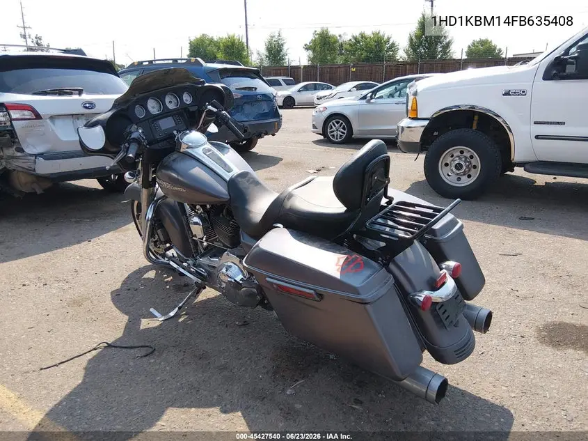 2015 Harley-Davidson Flhx Street Glide VIN: 1HD1KBM14FB635408 Lot: 45427540