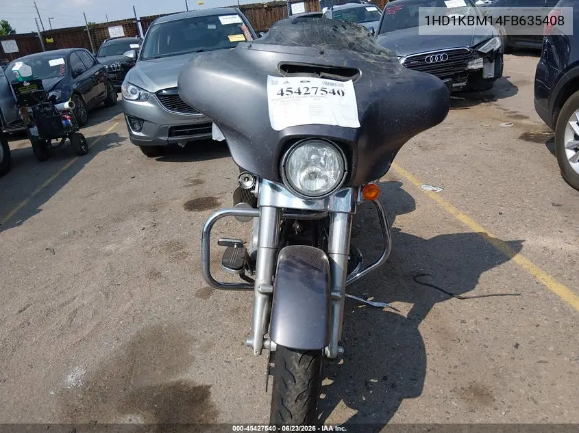 2015 Harley-Davidson Flhx Street Glide VIN: 1HD1KBM14FB635408 Lot: 45427540