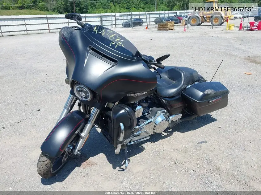 2015 Harley-Davidson Flhxs Street Glide Special VIN: 1HD1KRM18FB657551 Lot: 45526750