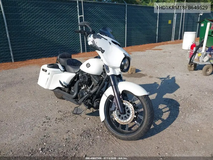 2015 Harley-Davidson Flhxs Street Glide Special VIN: 1HD1KRM18FB649529 Lot: 45607355