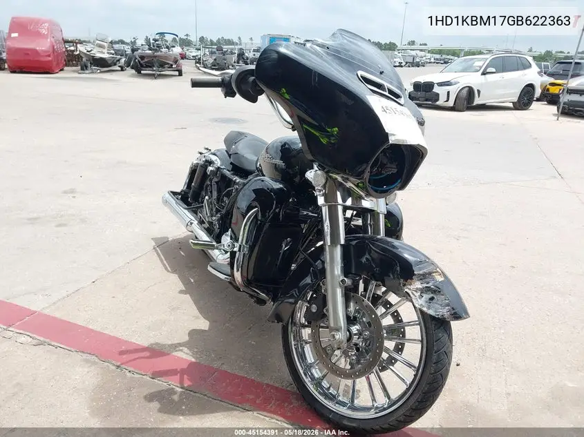 2016 Harley-Davidson Flhx Street Glide VIN: 1HD1KBM17GB622363 Lot: 45154391