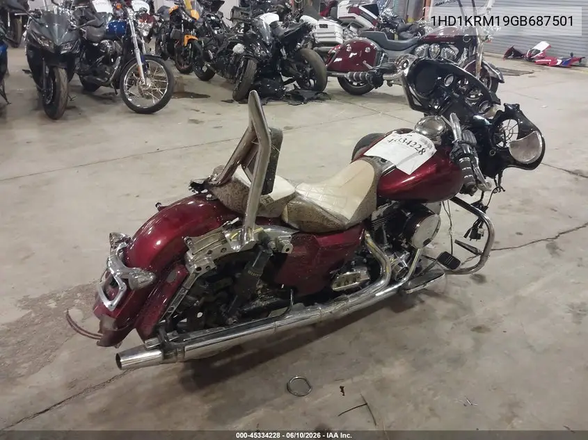 2016 Harley-Davidson Flhxs Street Glide Special VIN: 1HD1KRM19GB687501 Lot: 45334228