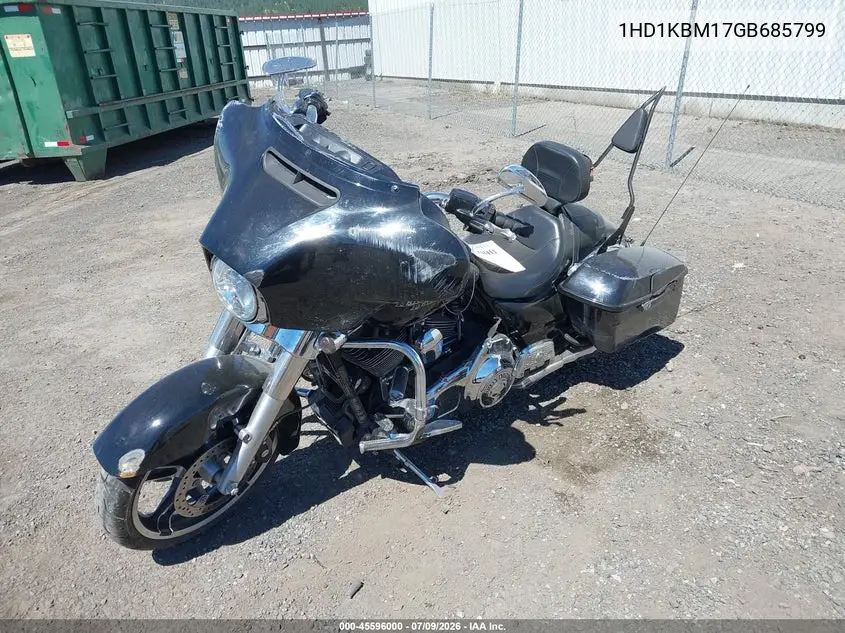 2016 Harley-Davidson Flhx Street Glide VIN: 1HD1KBM17GB685799 Lot: 45596000