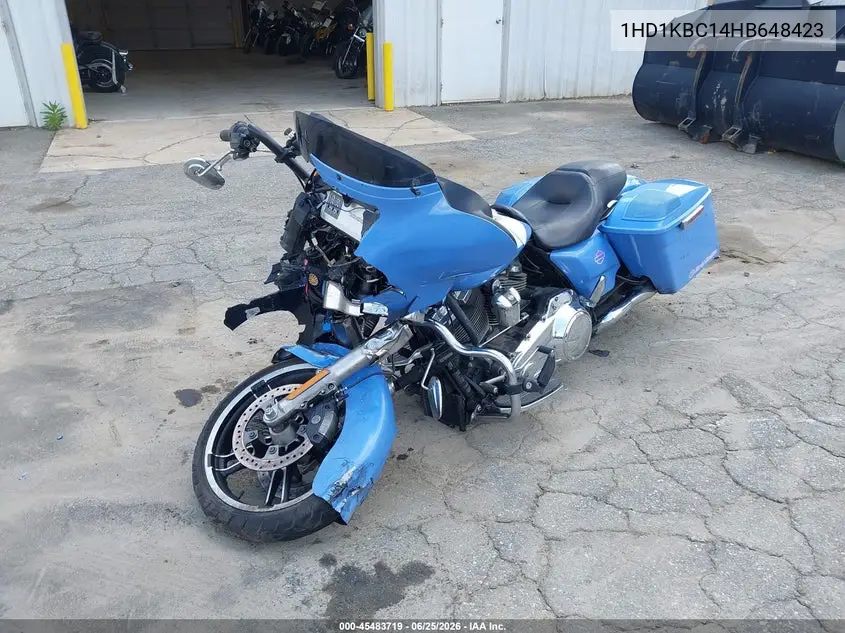 2017 Harley-Davidson Flhx Street Glide VIN: 1HD1KBC14HB648423 Lot: 45483719
