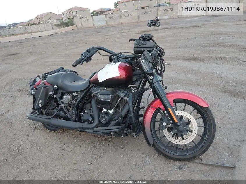 2018 Harley-Davidson Flhxs Street Glide Special VIN: 1HD1KRC19JB671114 Lot: 45023752