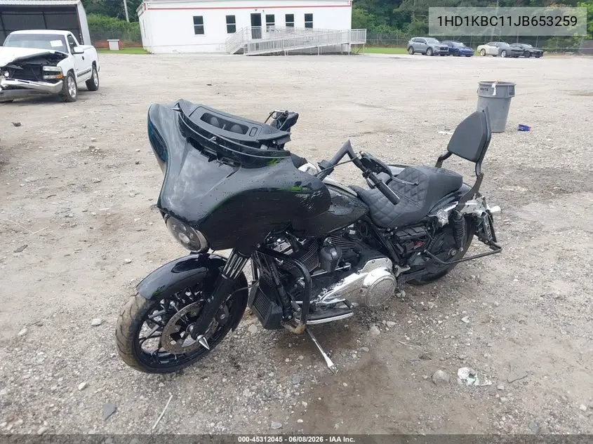 2018 Harley-Davidson Flhx Street Glide VIN: 1HD1KBC11JB653259 Lot: 45312045
