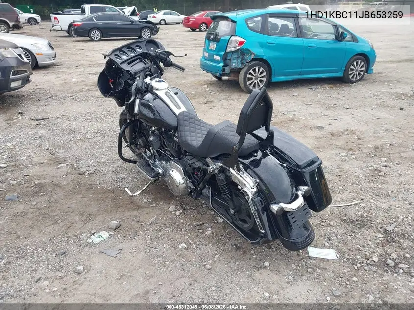 2018 Harley-Davidson Flhx Street Glide VIN: 1HD1KBC11JB653259 Lot: 45312045
