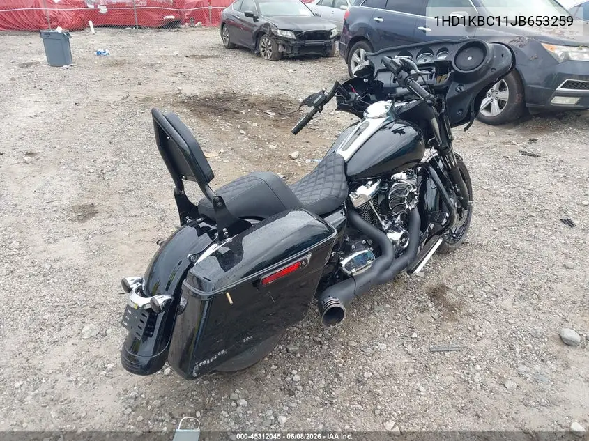 2018 Harley-Davidson Flhx Street Glide VIN: 1HD1KBC11JB653259 Lot: 45312045