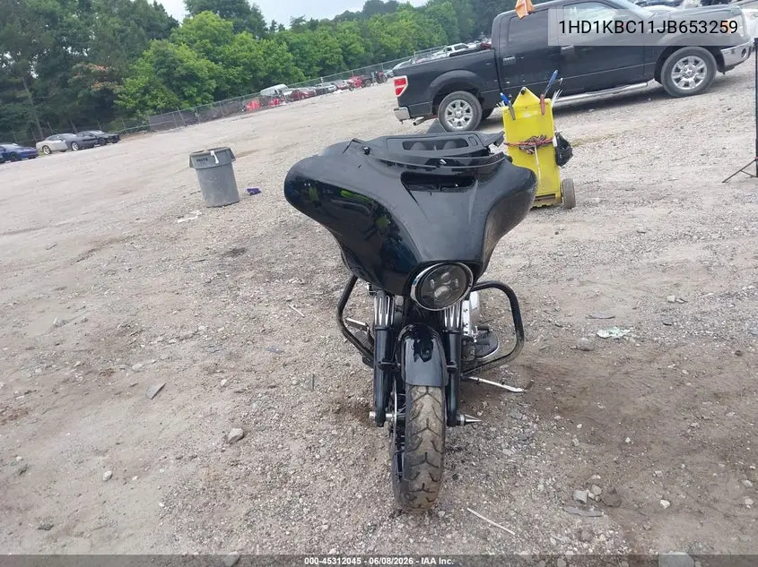 2018 Harley-Davidson Flhx Street Glide VIN: 1HD1KBC11JB653259 Lot: 45312045