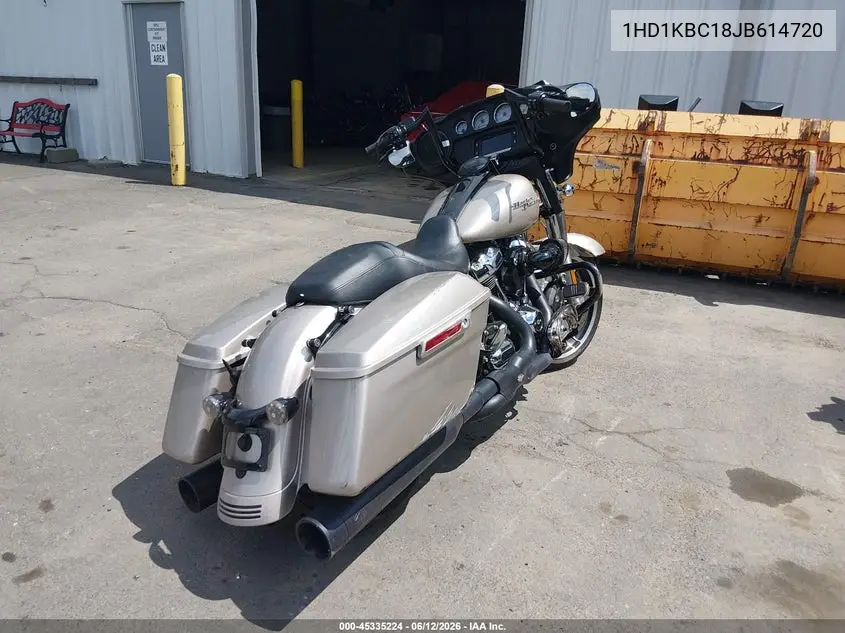 2018 Harley-Davidson Flhx Street Glide VIN: 1HD1KBC18JB614720 Lot: 45335224