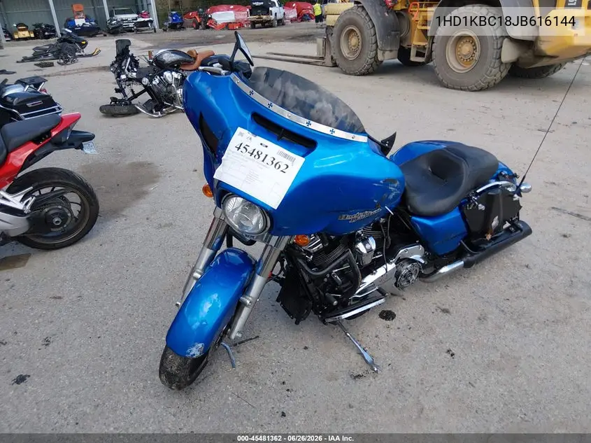 2018 Harley-Davidson Flhx Street Glide VIN: 1HD1KBC18JB616144 Lot: 45481362