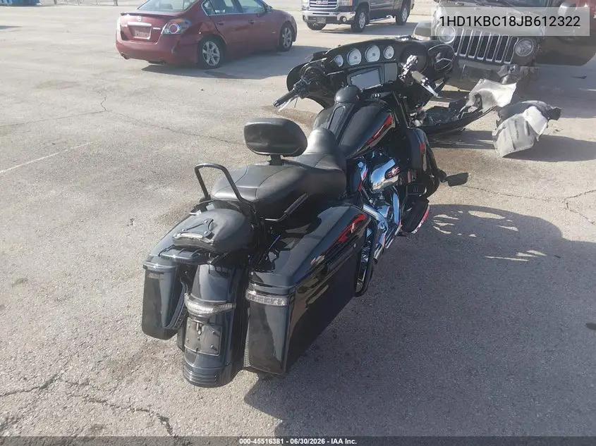 2018 Harley-Davidson Flhx Street Glide VIN: 1HD1KBC18JB612322 Lot: 45516381