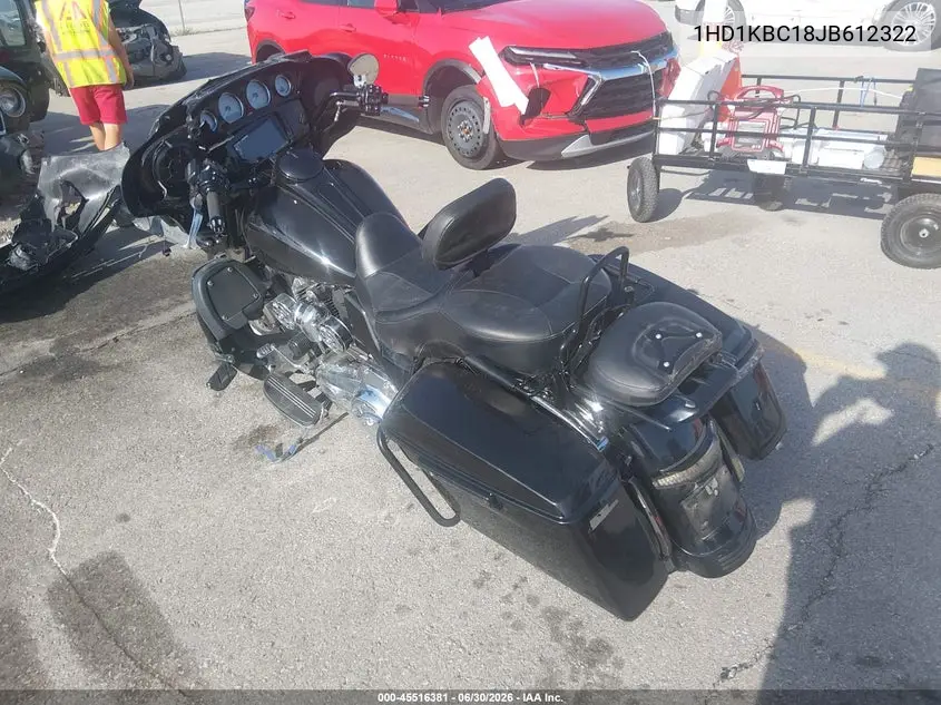 2018 Harley-Davidson Flhx Street Glide VIN: 1HD1KBC18JB612322 Lot: 45516381