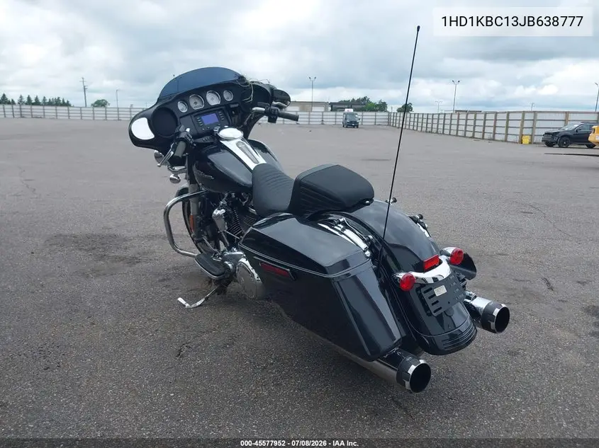 2018 Harley-Davidson Flhx Street Glide VIN: 1HD1KBC13JB638777 Lot: 45577952