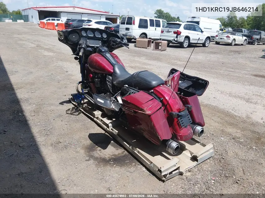 2018 Harley-Davidson Flhxs Street Glide Special VIN: 1HD1KRC19JB646214 Lot: 45579983
