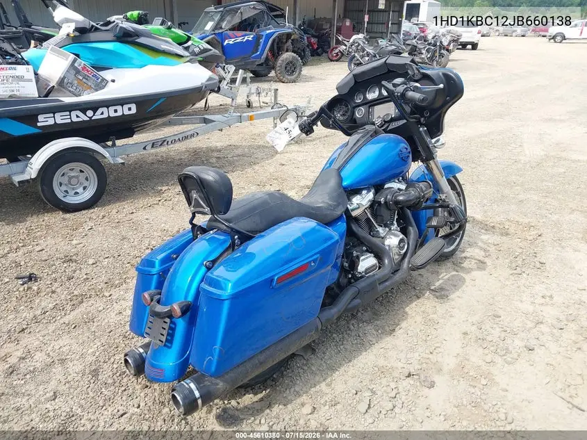 2018 Harley-Davidson Flhx Street Glide VIN: 1HD1KBC12JB660138 Lot: 45610380