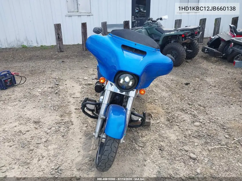 2018 Harley-Davidson Flhx Street Glide VIN: 1HD1KBC12JB660138 Lot: 45610380