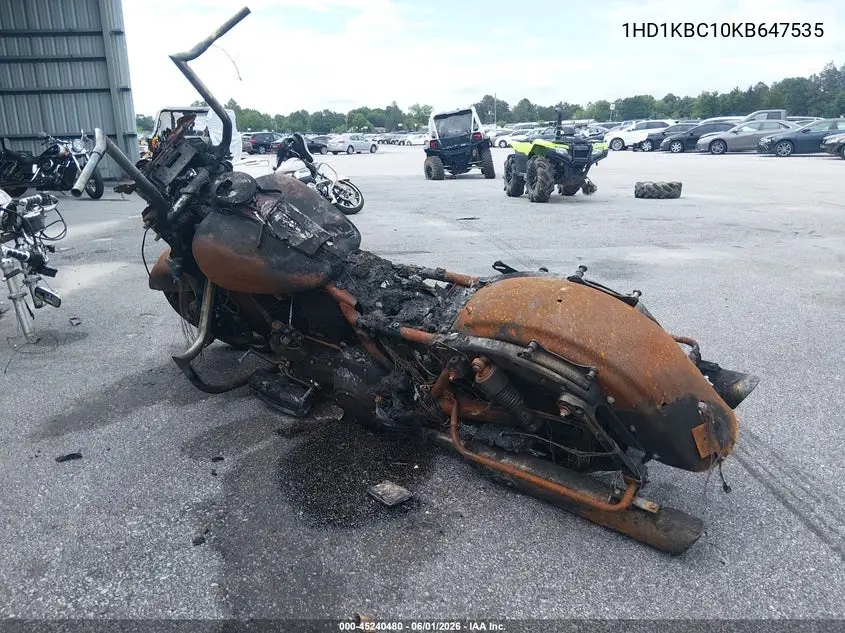 2019 Harley-Davidson Flhx VIN: 1HD1KBC10KB647535 Lot: 45240480