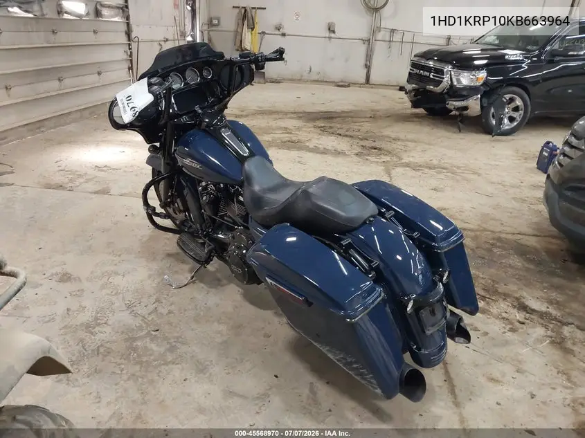2019 Harley-Davidson Flhxs VIN: 1HD1KRP10KB663964 Lot: 45568970