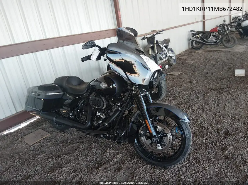 2021 Harley-Davidson Flhxs VIN: 1HD1KRP11MB672482 Lot: 45110339