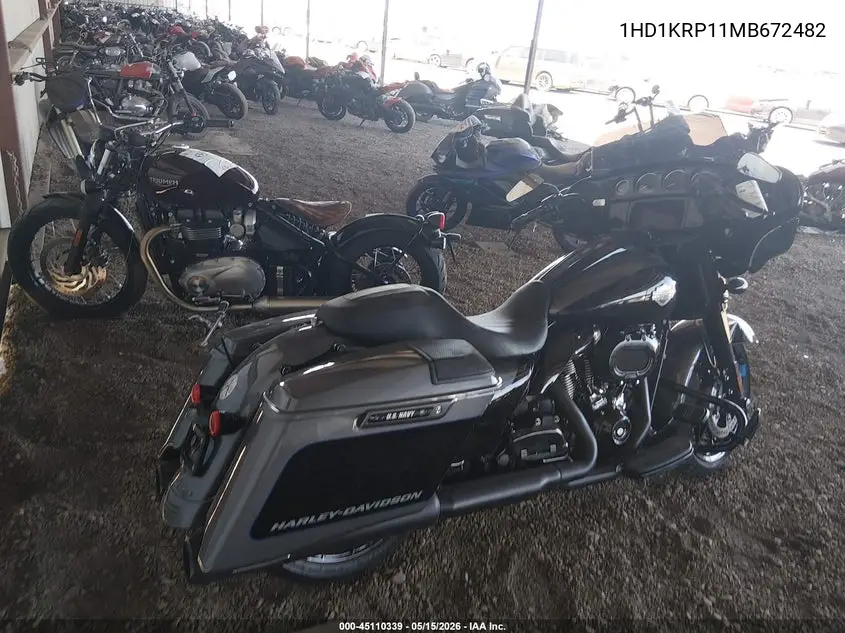 2021 Harley-Davidson Flhxs VIN: 1HD1KRP11MB672482 Lot: 45110339