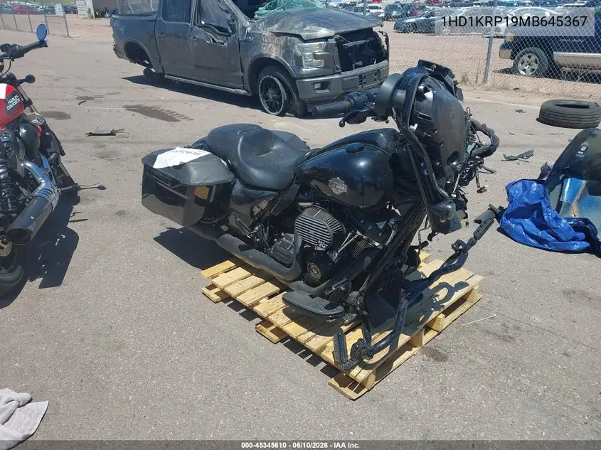 2021 Harley-Davidson Flhxs VIN: 1HD1KRP19MB645367 Lot: 45345610