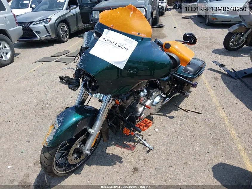 2021 Harley-Davidson Flhxs VIN: 1HD1KRP13MB648250 Lot: 45431254