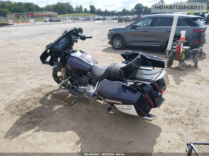 2025 Harley-Davidson Flhx VIN: 1HD1KB713SB630111 Lot: 45432427