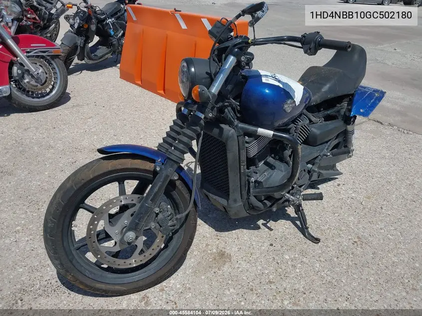 2016 Harley-Davidson Xg750 VIN: 1HD4NBB10GC502180 Lot: 45584104