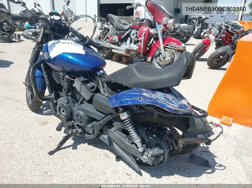 2016 Harley-Davidson Xg750 VIN: 1HD4NBB10GC502180 Lot: 45584104