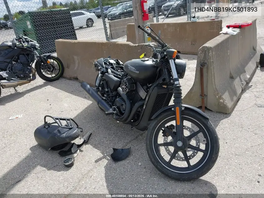 2019 Harley-Davidson Xg750 VIN: 1HD4NBB19KC501893 Lot: 45108854