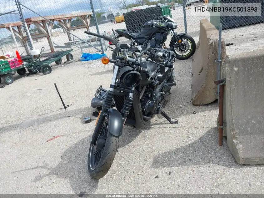 2019 Harley-Davidson Xg750 VIN: 1HD4NBB19KC501893 Lot: 45108854