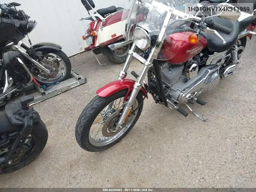 2004 Harley-Davidson Fxd VIN: 1HD1GHV1X4K311959 Lot: 45320063