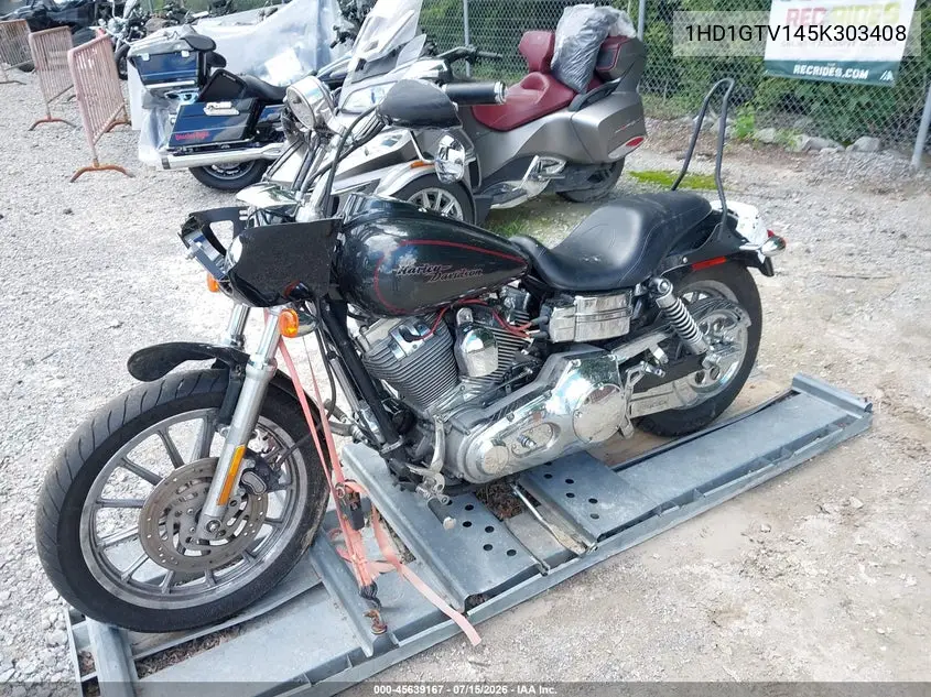 2005 Harley-Davidson Fxdc VIN: 1HD1GTV145K303408 Lot: 45639167