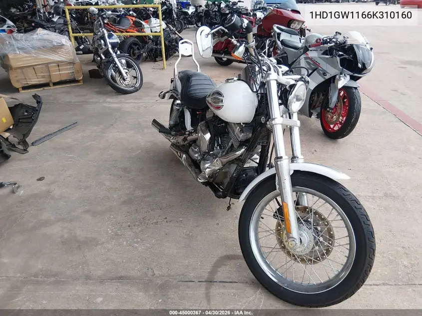 2006 Harley-Davidson Fxdi35 VIN: 1HD1GW1166K310160 Lot: 45000367