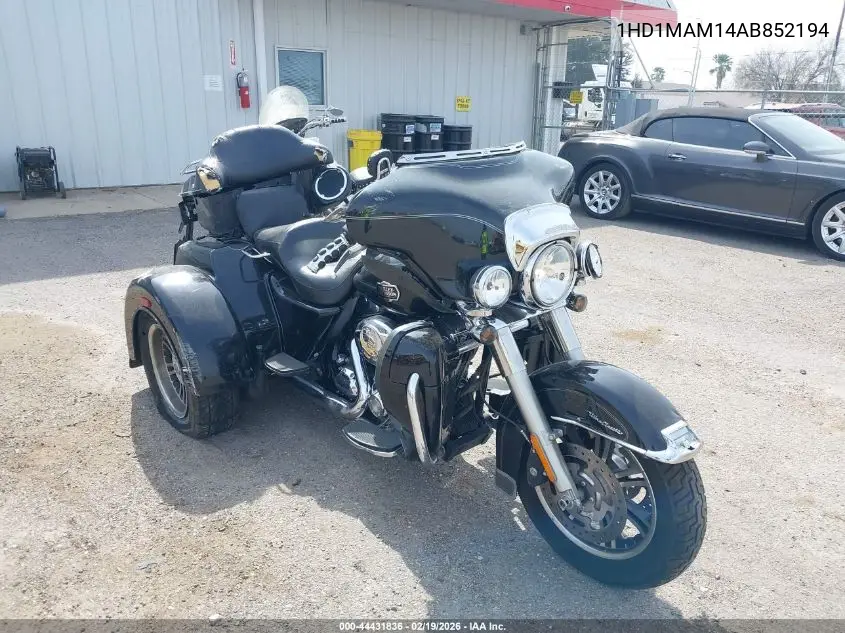 2010 Harley-Davidson Flhtcutg VIN: 1HD1MAM14AB852194 Lot: 44431836