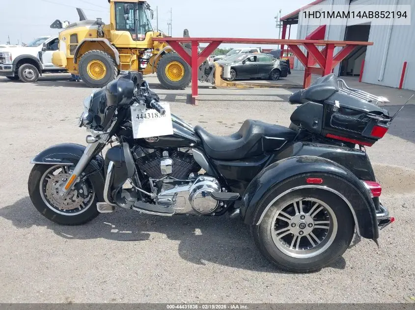 2010 Harley-Davidson Flhtcutg VIN: 1HD1MAM14AB852194 Lot: 44431836