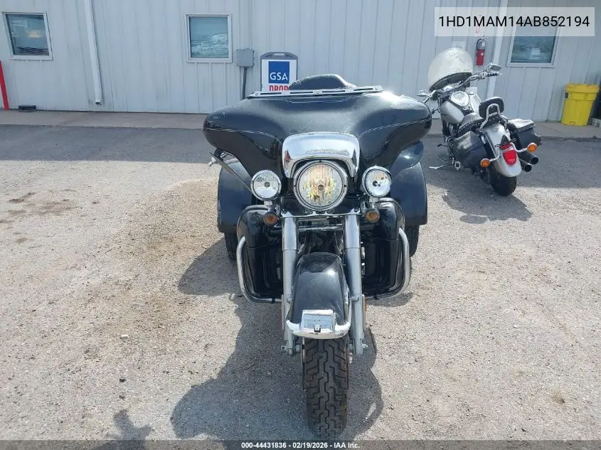 2010 Harley-Davidson Flhtcutg VIN: 1HD1MAM14AB852194 Lot: 44431836