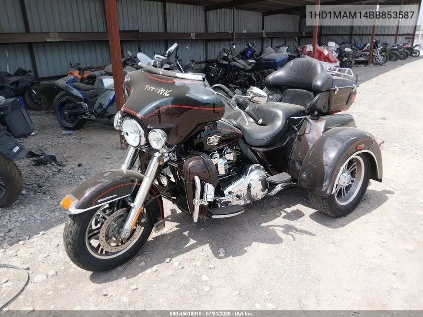 2011 Harley-Davidson Flhtcutg VIN: 1HD1MAM14BB853587 Lot: 45518816