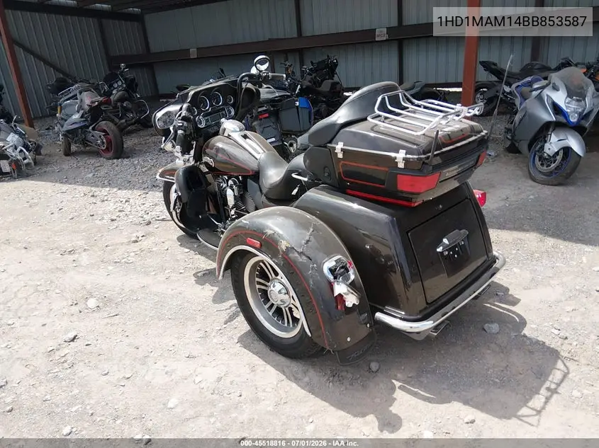 2011 Harley-Davidson Flhtcutg VIN: 1HD1MAM14BB853587 Lot: 45518816