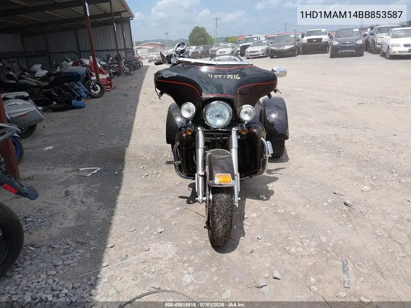 2011 Harley-Davidson Flhtcutg VIN: 1HD1MAM14BB853587 Lot: 45518816