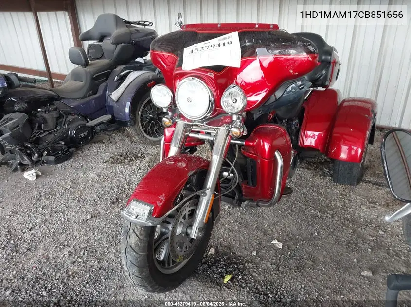 2012 Harley-Davidson Flhtcutg Tri Glide Ultra Classic VIN: 1HD1MAM17CB851656 Lot: 45279419